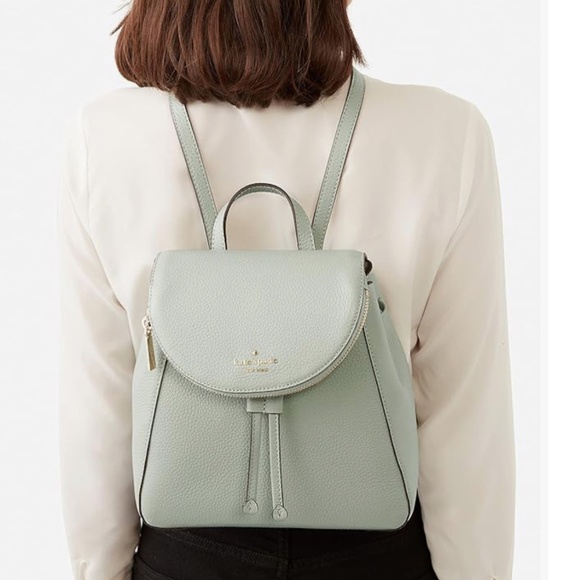 KATE SPADE MEDIUM FLAP PEBBLED LEATHER BACKPACK - Picture 2 of 15